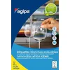 Image de 675 étiquettes blanches enlevables, format 63,5 x 29,6 mm (25 feuilles/cdt)
