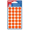 Image de APLI-AGIPA - agipa pastilles de signalisation, diamètres: 15 mm, ronde, orange, écriture par main, non détachable, contenu: 168 pièces (111845)