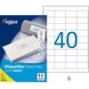 Image de 4000 Étiquettes Blanches - A4 - 48,5X25,4Mm - Multi-Usage - Agipa 118991 en occasion ou reconditionné