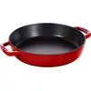 Image de STAUB Poêle en Fonte à Double Poignée, Ronde, Ø 26 cm, Cerise
