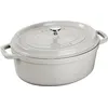 Image de Cocotte Staub Fonte Ovale 33 cm Truffe Blanche 6,7 litres en occasion ou reconditionné
