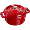 Image de STAUB Mini Cocotte en Fonte Émaillée avec Couvercle, Tous feux dont induction, 1 personne, Ronde, 10 cm, 0,25 L, 1 kg, Cerise