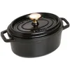 Image de STAUB Cocotte en Fonte, Ovale, Ø 17 cm, 1 L, Noir Mat