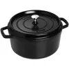 Image de STAUB Cocotte en fonte, faitout tous feux dont induction, ronde, 24 cm, 3,8 L, Made in France, noir