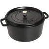 Image de STAUB Cocotte en fonte, faitout tous feux dont induction, ronde, 30 cm, 8,35 L, Made in France, noir