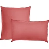 Image de Blanc Cerise - Taie d'oreiller Douceur Lavée terracotta 65x65 cm