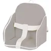 Image de Coussin de chaise PVC avec sangles gris/blanc