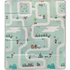 Image de Maxi tapis déveil réversible - TINEO - 150 x 180 cm - Facade animaux / Circuit de voitures