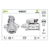 Image de VALEO 438231 Démarreur Puissance nominale: 2,4 kW Stop & Start: NO Nombre de dents: 11 dents Tension: 12 V Sens de rotation: CLOCKWISE
