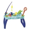Image de ECOIFFIER - Table pêche à la ligne - 4 canards canne épuisette toboggan et manivelle en forme de nénuphar