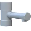 Image de Jardibric - Raccord PVC Récupérateur d'Eau pour Descente de Gouttière - À Fixer sur Gouttière Ø80 mm - Sortie Ø35 mm - Optimisez votre Système de Récupération des Eaux de Pluie (Gris)