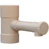 Image de Jardibric - Raccord PVC Récupérateur d'Eau pour Descente de Gouttière - À Fixer sur Gouttière Ø80 mm - Sortie Ø35 mm - Optimisez votre Système de Récupération des Eaux de Pluie (Sable)