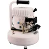 Image de Compresseur - Horizontal - Mecafer - Silencieux - 9 L - Bidon huile 1L + Entonnoir + 3 roulettes - Silencieux