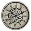Image de Horloge murale ronde métal usé grise Ø.46 cm