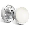 Image de Sarlam 500570 Hublot blanc standard avec diffuseur verre trempé transparent Super 400 à détection HF et douille E27 à équiper