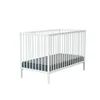 Image de Webaby - Lit bébé en Bois 60x120 One| 124 x 64,5 x 82 cm | Lit Bois 100% hêtre Massif | Sommier réglable 3 hauteurs (Blanc, Lit bébé)