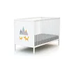 Image de WEBABY - Lit bébé 60x120 Renard Blanc ALBA| 124 x 64,5 x 82 cm | Lit barreaux bois 100% hêtre massif | Sommier réglable 3 hauteurs