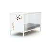 Image de WEBABY - Lit bébé 60x120 Panda Blanc ALBA| 124 x 64,5 x 82 cm | Lit barreaux bois 100% hêtre massif | Sommier réglable 3 hauteurs