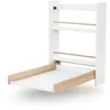 Image de AT4 - Table à langer murale ESSENTIEL Blanc et Hêtre Verni| Dimensions ouverte (L x l x H) : 56 x 77,5 x 78 cm | Pliée (L x l x H) : 56 x 18 x 78 cm | 2 étagères de rangement | Facile à utiliser