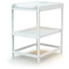 Image de AT4 - Table à langer bébé 1 étagère en bois CONFORT Blanc|73 x 54 x 89 cm|Petit espace|Espace rangement|Meuble à langer bébé