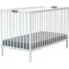 Image de WEBABY - Lit bébé Pliant en Bois 60x120cm Blanc Flex| Bois Massif | Dès la Naissance| Sommier à Lattes | Compact | Transportable | Pliable |Gain de Place | Lit de Voyage