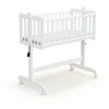 Image de AT4 - Berceau Cododo ESSENTIEL Blanc | Berceau 5 en 1 |Bois massif | Lit bébé avec matelas | Réglable en hauteur | 80x40cm | Transfomable et évolutif | Bureau junior, coffre à jouets et banc