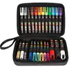Image de POSCA - Mitsubishi Pencil - Mallette 24 Marqueurs Pointes Extra-Fines PC-1MC / Fines PC-3M / Moyennes PC-5M / Biseautées PC-8K - Marqueurs Peinture à Base d'Eau - Tout Support
