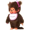 Image de Monchhichi Peluche Fille Bavoir Rose et blanc 20 cm - 25555