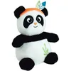 Image de Peluche bouillotte INDIAN PANDA - JEMINI - H 21 cm - Blanc et noir - Bébé