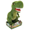 Image de JEMINI Les JEMINOSAURES Peluche Dinosaure SONORE ET Lumineuse TYRANNOSAUR TREX +/- 32CM, Vert