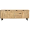 Image de Bois & Chiffons - Grand buffet bois acacia forest brut - 220x45x80 cm OS