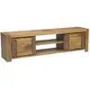 Image de Bois & Chiffons - Meuble Tv bois strié 2P 2N Acacia Verone Marron - 180x40x50 cm OS