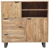 Image de Bois & Chiffons - buffet haut bois acacia forest brut - 140x45x140 cm OS