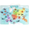 Image de Plateau magnétique des continents - Jeu Éducatif - J.A.D.E - 30 pièces animaux - BOIS FSC - 40x30 cm - Dès 3 ans