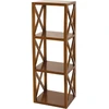 Image de Dpi - Étagère 3 cases croisillons Netz marron - 41x36x122 cm OS