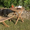 Image de Macabane - Table pique nique ronde Fun teck - D.50xH.50 cm OS