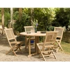 Image de Macabane - Table ronde papillon Fun teck - D.120xH.75 cm OS