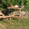 Image de Macabane - Table pique nique carrée Fun teck - 50x50x50 cm OS