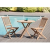 Image de Macabane - Ensemble 1 table ronde + 2 chaises Fun teck - D.80xH.75 cm OS