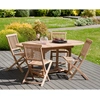 Image de Macabane - Table ovale extensible Fun teck - 120/180x90 cm OS