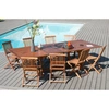 Image de Macabane - Table rectangulaire double extension Maeva teck - 200/300x120x75 cm OS