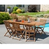 Image de Macabane - Table rectangulaire extensible Maeva teck huilé - 120/180x90 cm OS