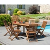 Image de Macabane - Table ovale extensible Maeva teck huilé - 120/180x90 cm OS