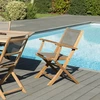 Image de Macabane - 2 Fauteuils pliants Fun teck - 55x65x88 cm OS
