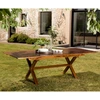Image de Macabane - Table rectangulaire pieds croisés extensible Maeva Bois Huilé - 180/240x100x75 cm OS