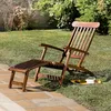 Image de Macabane - Chaise longue en bois de Teck huilé Maeva Bois Huilé - 58x148x98 cm OS