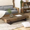 Image de MACABANE Mathis - Table Basse Marron rectangulaire poutres Bois Massif