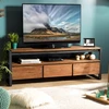 Image de Macabane - Meuble TV 3 tiroirs & 1 étagère Sixtine teck - 160x40x56.5 cm OS