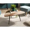 Image de MACABANE SIXTINE - Table Basse Bois ovoïde Teck recyclé Pieds métal