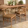 Image de MACABANE SIXTINE - Chaise Marron en Bois de Teck recyclé Dossier Arrondi